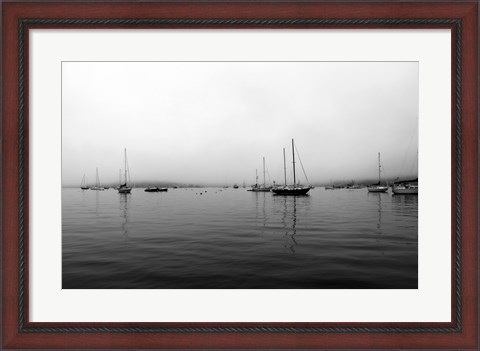 Framed Grey day in Boothbay Print