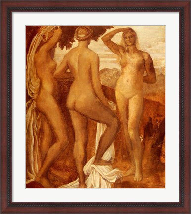 Framed Watts George Frederic The Judgement Of Paris Print