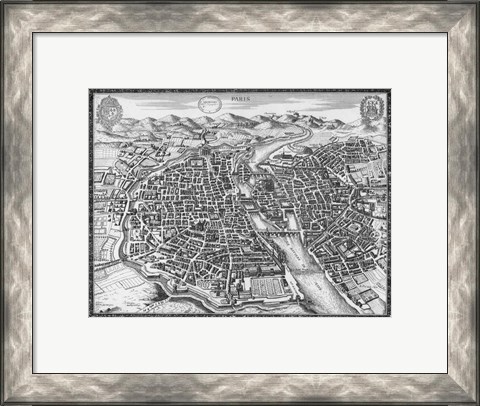 Framed 1630 Plan de Sauv Print