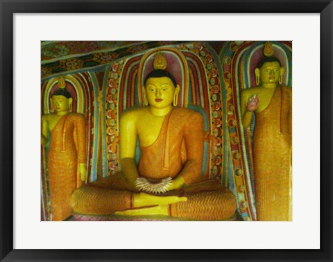 Framed Buddha Statue Ibbagala Viharaya Print