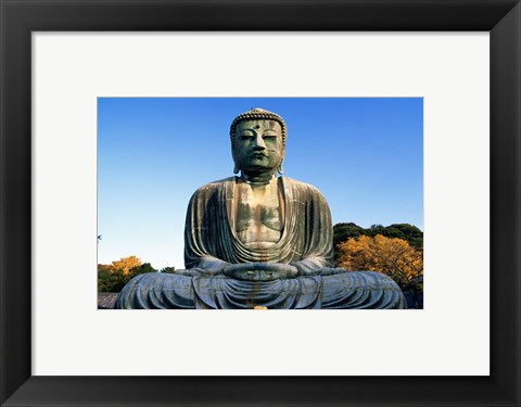 Framed Statue of Buddha, Daibutsu, Kamakura, Tokyo, Japan Print