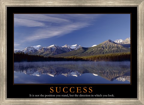 Framed Success - mountains Print