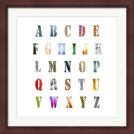 Framed Alphabet Poster Print