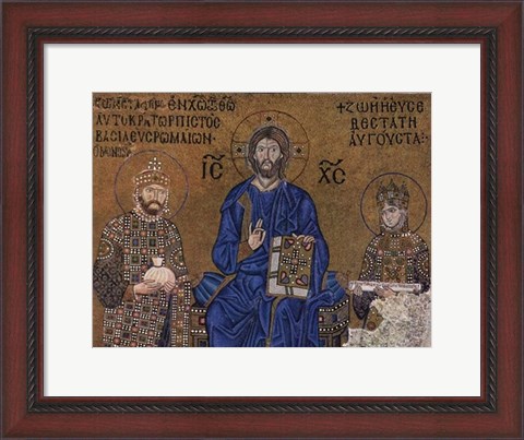 Framed Christ and Rulers Print