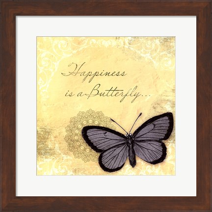 Framed Butterfly Notes XI Print