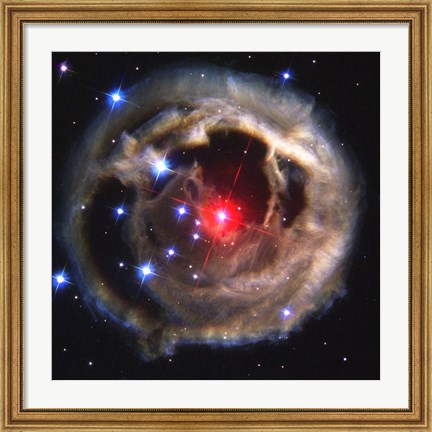 Framed Light Echo Around V838 Monocerotis Print