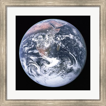 Framed Earth seen from Apollo 17 Print