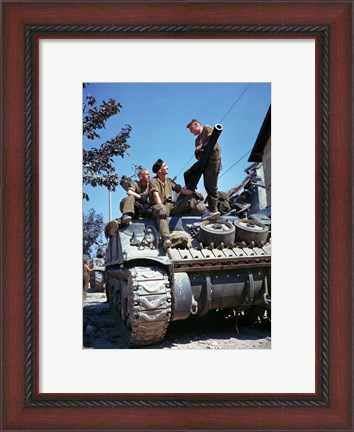 Framed Crew of a Sherman Tank Print