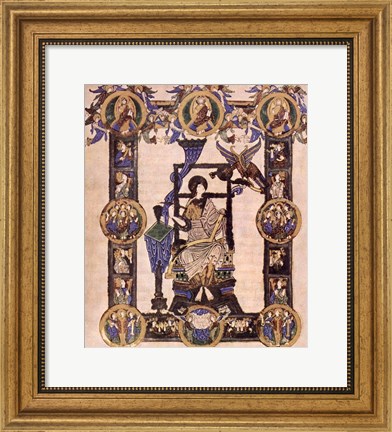 Framed Undertow. Gospel of Grimbald scene: St. John Print