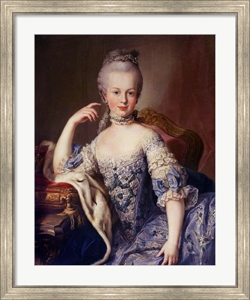 Framed Portrait of Marie Antoinette Print