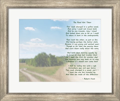 Framed Road Not Taken Landscape Print