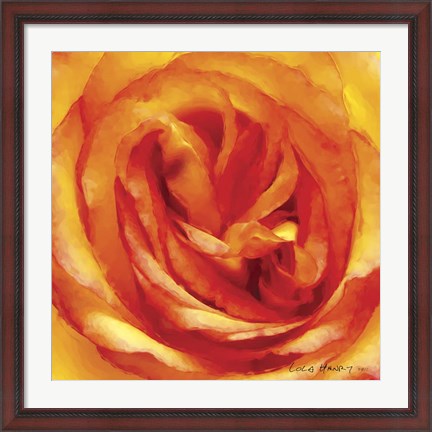 Framed Painterly Flower I Print