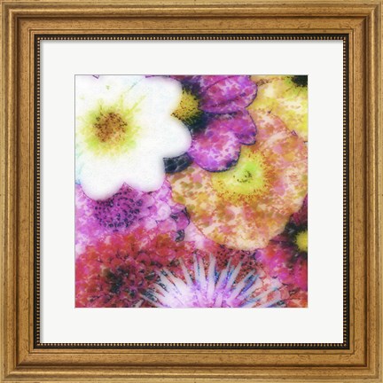 Framed Floral Reef IV Print