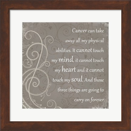 Framed My Mind, My Heart, My Soul - Jimmy V Print