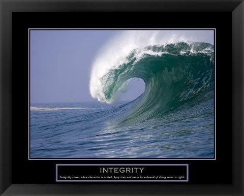 Framed Integrity - Wave Print