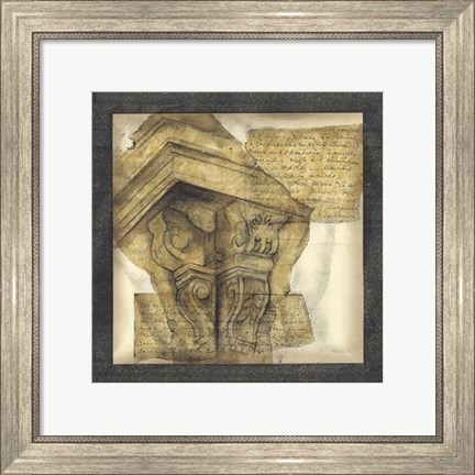 Framed Antique Capitals I Print