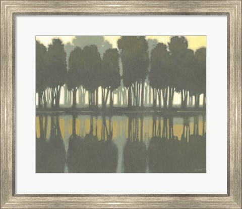 Framed Lake at Dawn II Print