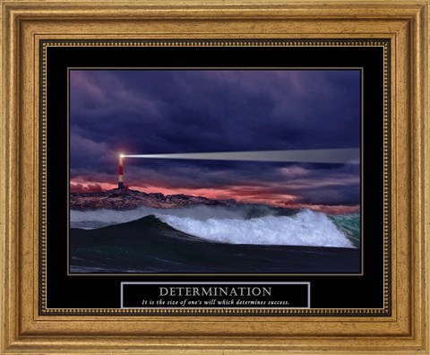 Framed Determination-Lighthouse Print