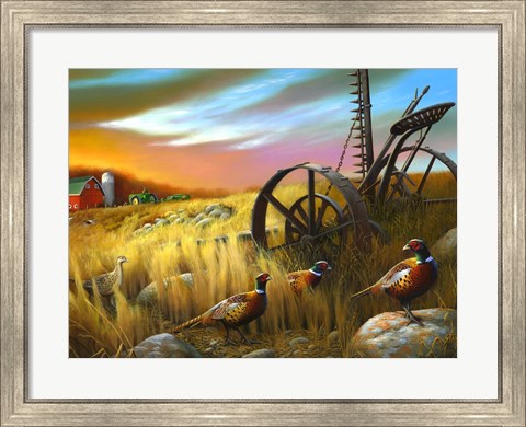 Framed Pheasants I Print