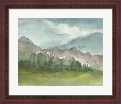 Framed Plein Air Mountain View II Print