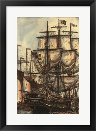 Framed Printed Majestic Ship I Print