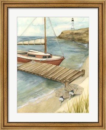 Framed Shoreline Dock II Print