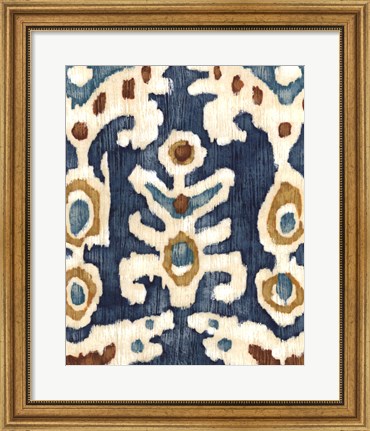 Framed Ocean Ikat III Print