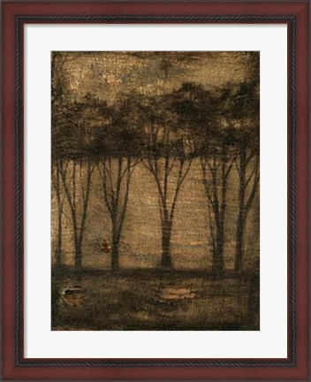 Framed Bronzed Treeline II Print