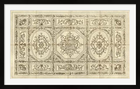 Framed Ornamental Ceiling Design Print