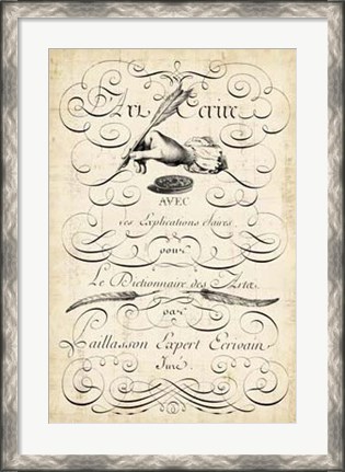 Framed Art of Penmanship Print