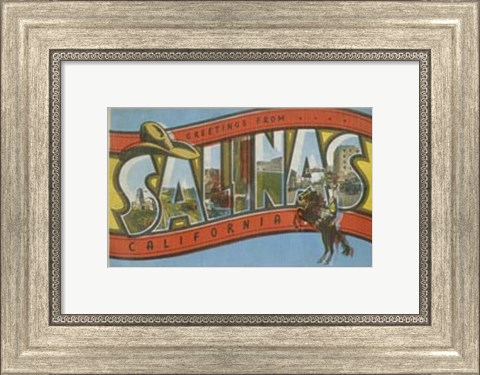 Framed Greetings from Salinas Print