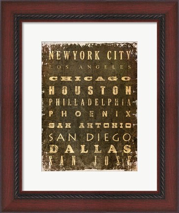 Framed US Cities Print