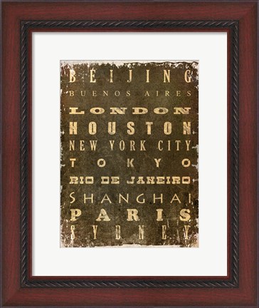 Framed World Cities Print