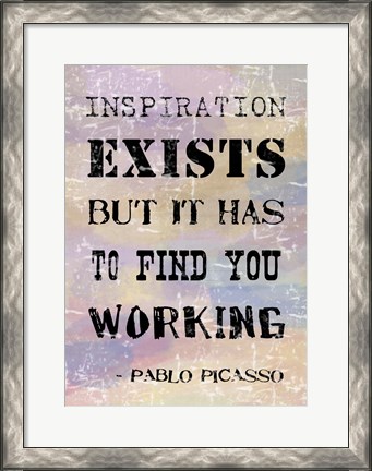 Framed Picasso Inspiration Quote Print