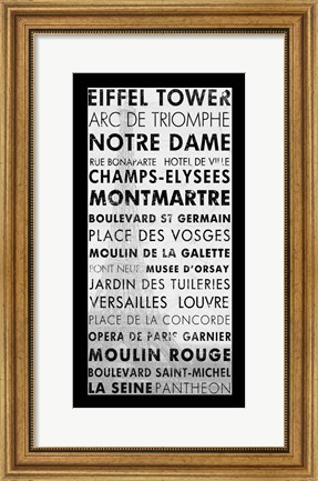 Framed Paris III Print