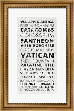 Framed Rome I Print