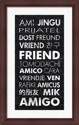 Framed Friend in Different Languages Print