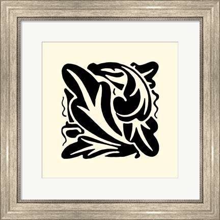 Framed B&amp;W Graphic Beauty II Print