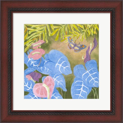 Framed Tropical Monotype VI Print