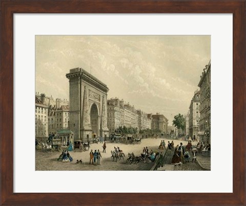 Framed La Porte Saint Denis Print