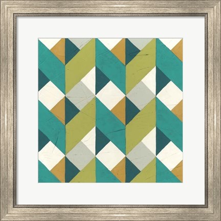 Framed Chevron Illusion II Print