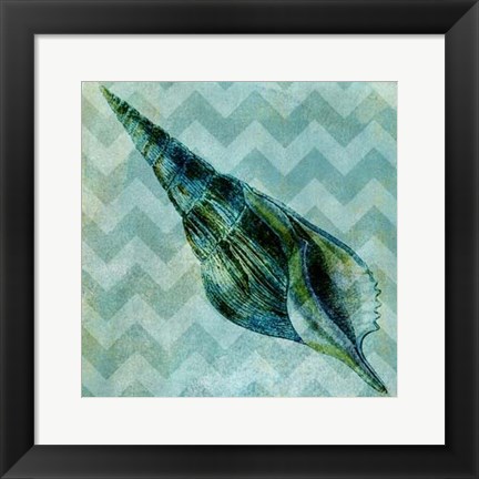 Framed Chevron Shell V Print