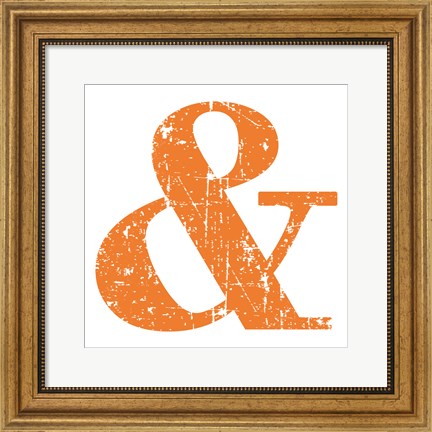 Framed Orange Ampersand Print