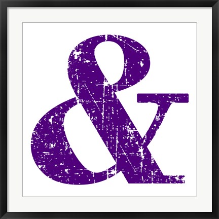 Framed Purple Ampersand Print