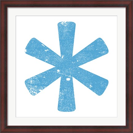 Framed Blue Asterisk Print