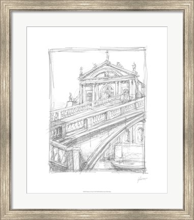 Framed Sketches of Venice I Print