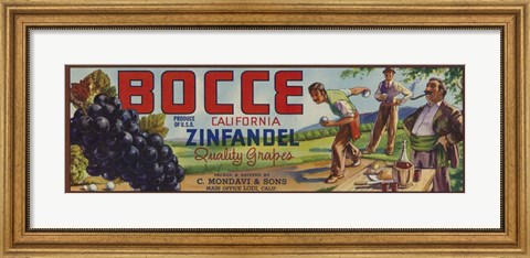 Framed 2-Up Vintage Wine Label II Print