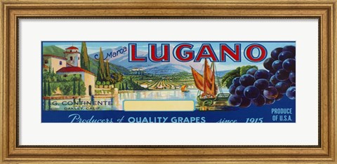 Framed 2-Up Vintage Wine Label III Print