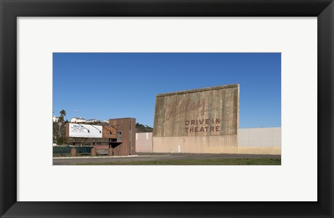 Framed Valley Drive-in Theater in Lompoc, California Print