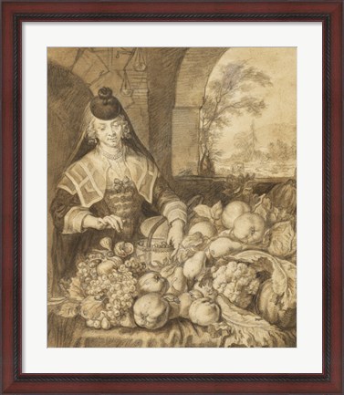 Framed Saint Jerome Hearing the Trumpet of the Last Judgement - food Print